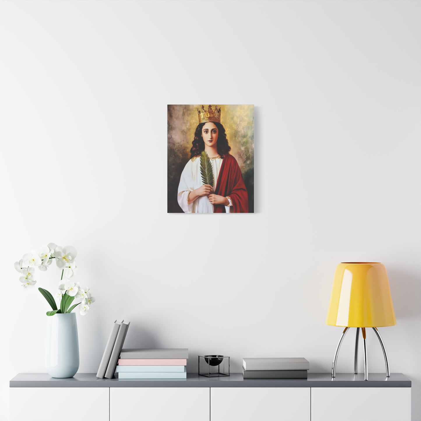 St Barbara Canvas Print, Catholic Decor Wall, Gift Religious Christian