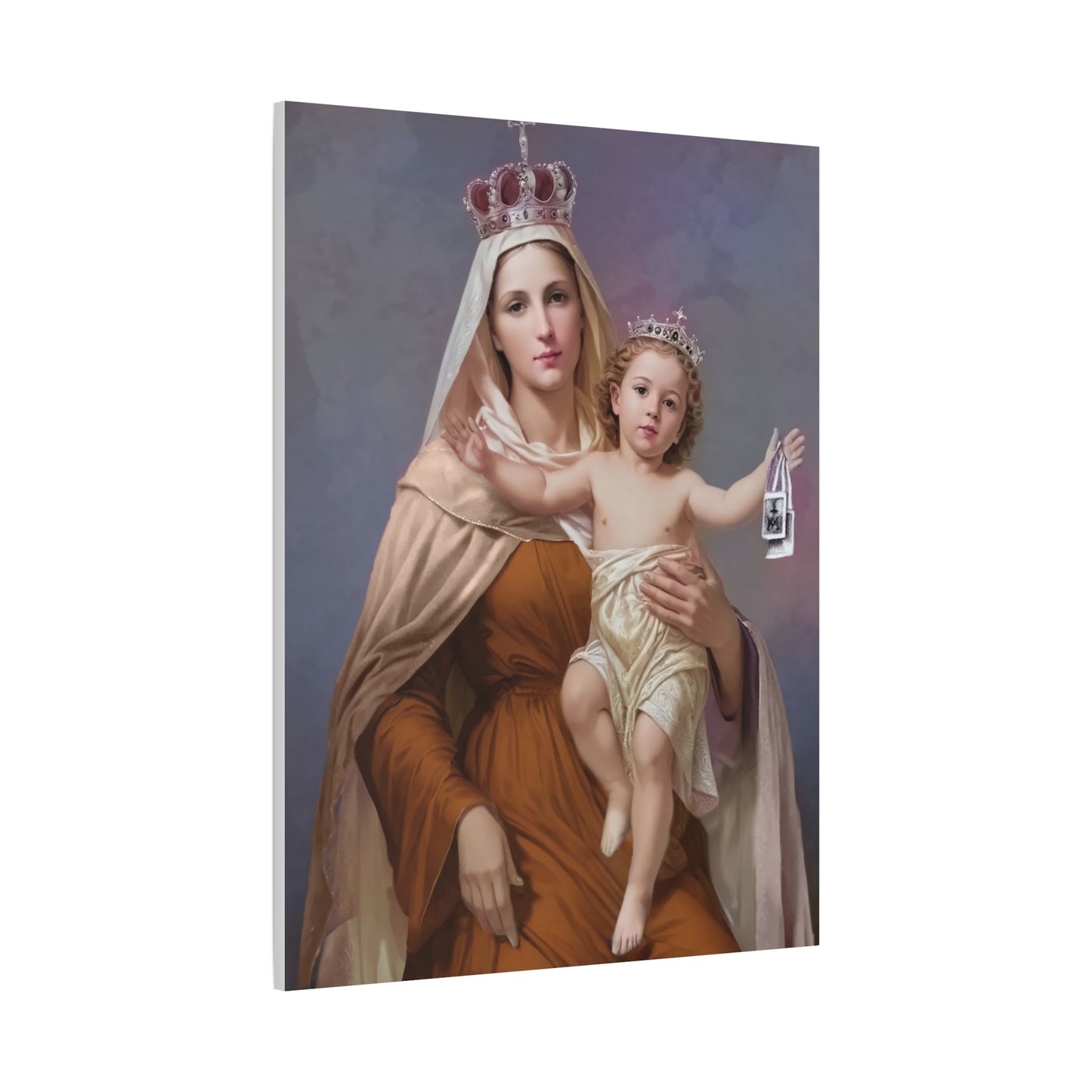 Our Lady of Mount Carmel Catholic Canvas Wall Art, Christian Decor