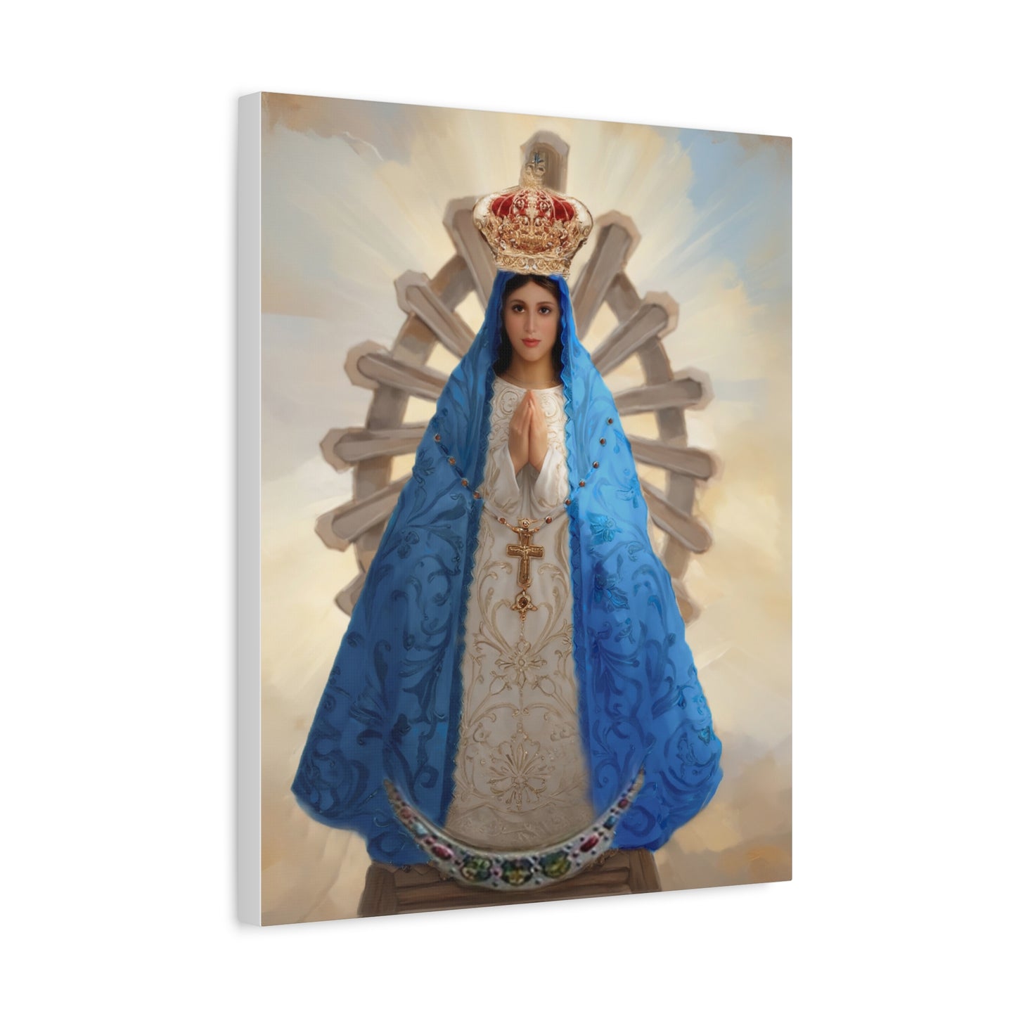 Ready to Hang - Our Lady of Lujan Virgin Mary Catholic Canvas Wall Art, Christian Decor