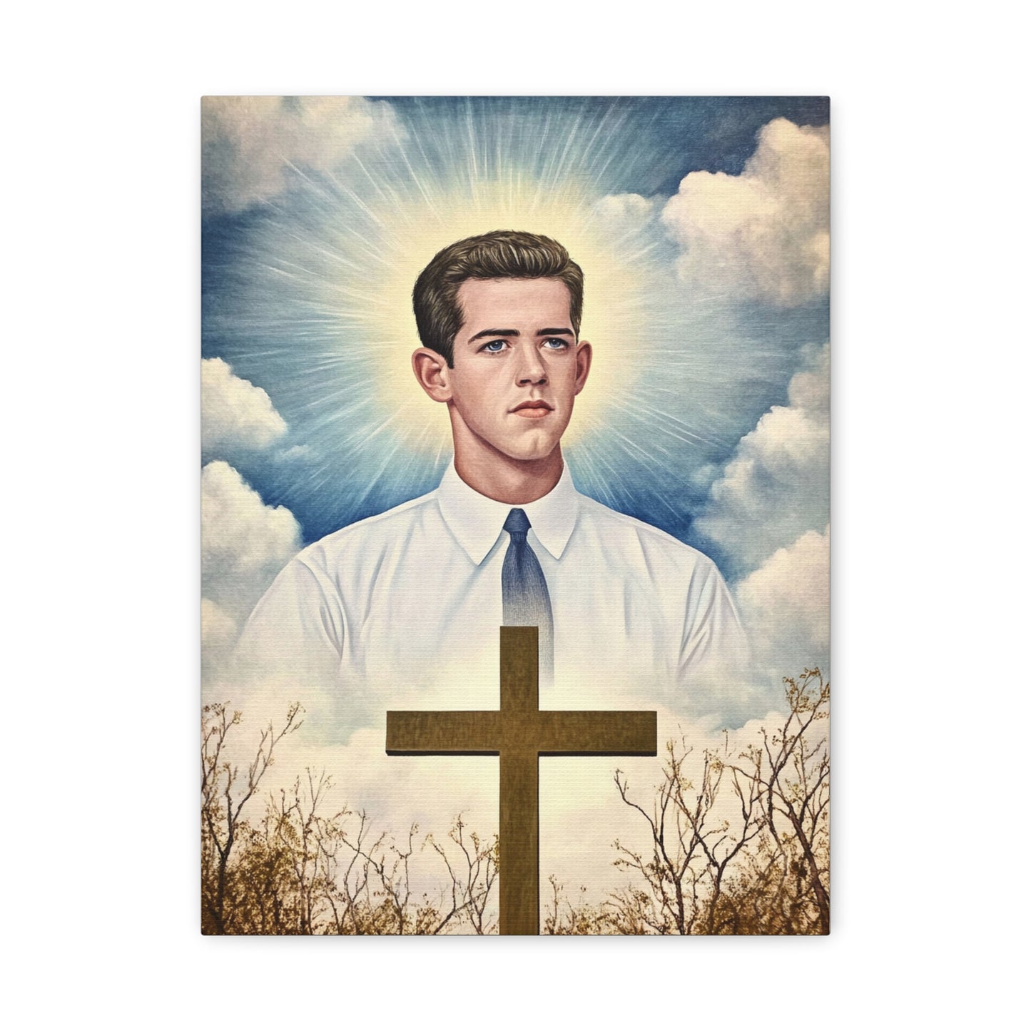 Bl. Alberto Marvelli Canvas Print, Catholic Decor Wall, Gift Religious Christian