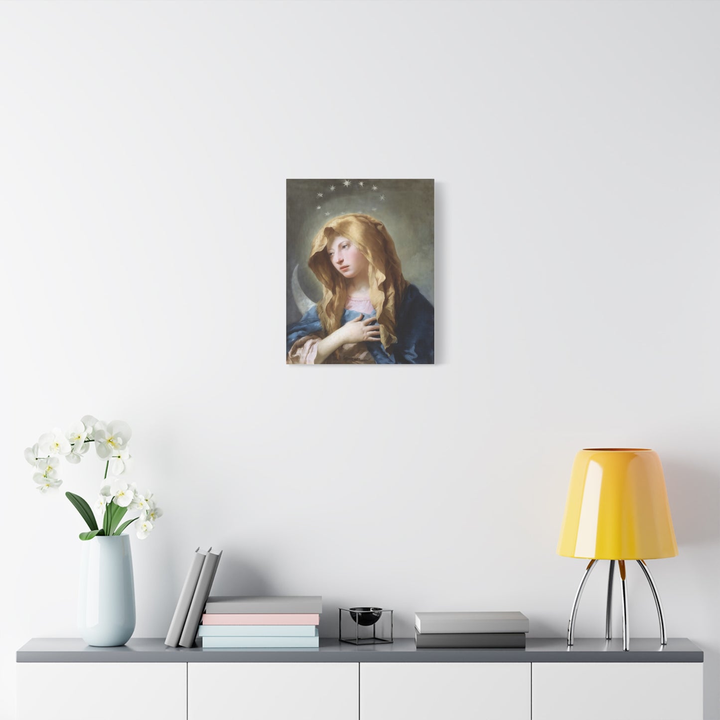 Ready To Hang - Mother Mary Immaculate Conception Art Catholic Canvas Wall Art, Christian Decor