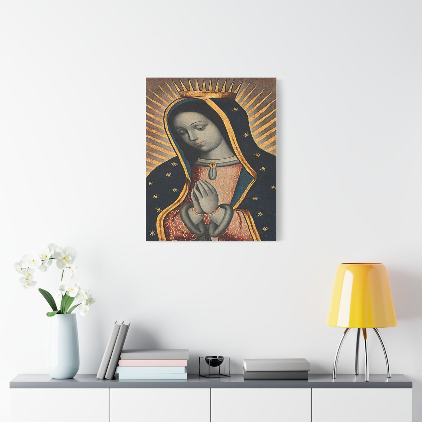 Virgin Of Guadalupe Catholic HQ Print on Canvas Ready To Hang - Virgin Mary Canvas