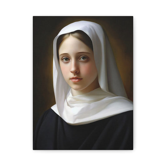 Ships from USA - St Angela Meric Catholic Canvas Wall Art, Christian Decor