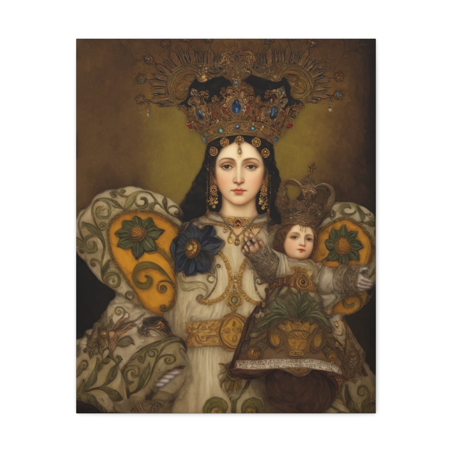Our Lady Mary Remedies of Odlot Catholic Canvas Wall Art, Christian Decor