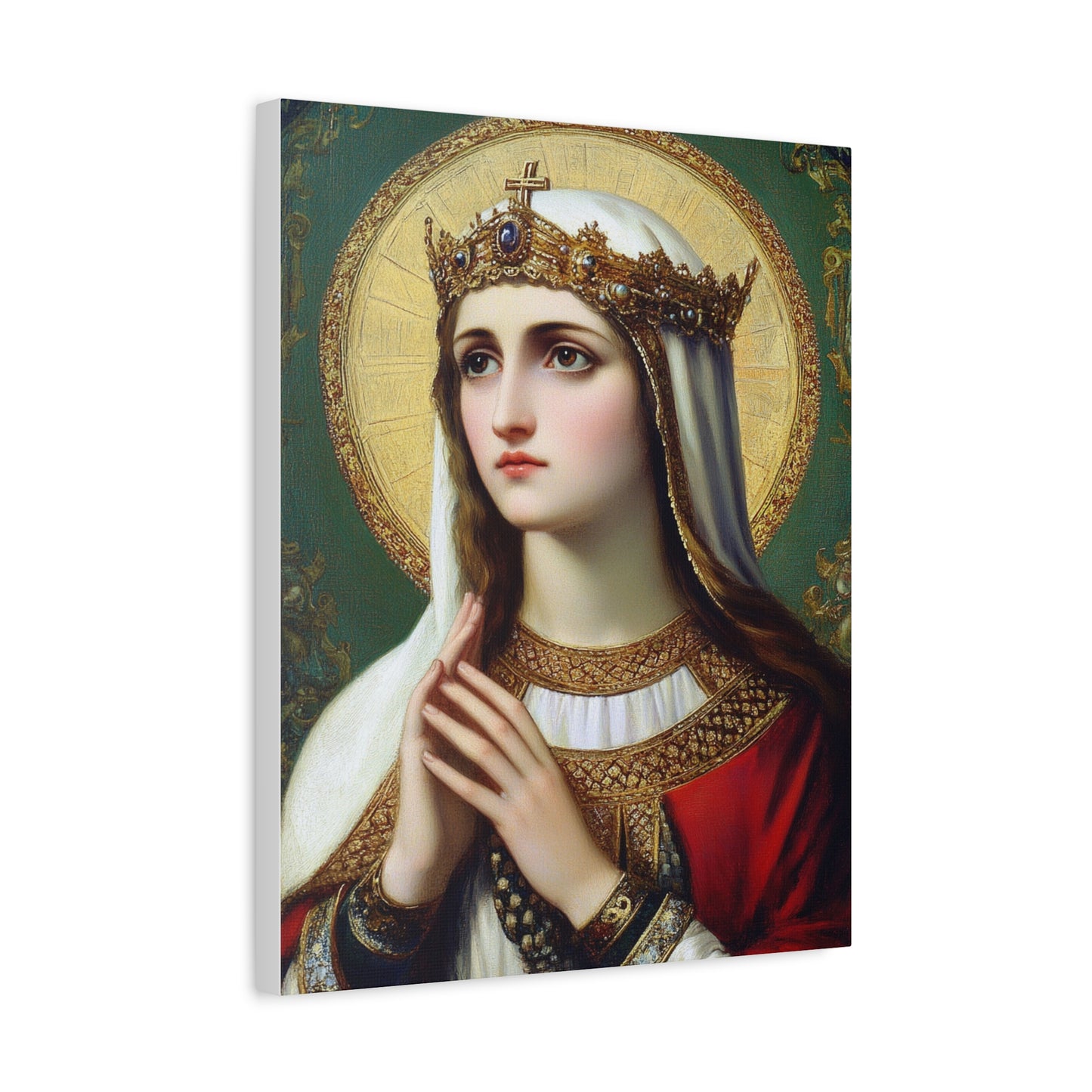 St. Elizabeth of Hungary Catholic Canvas Wall Art, Christian Decor