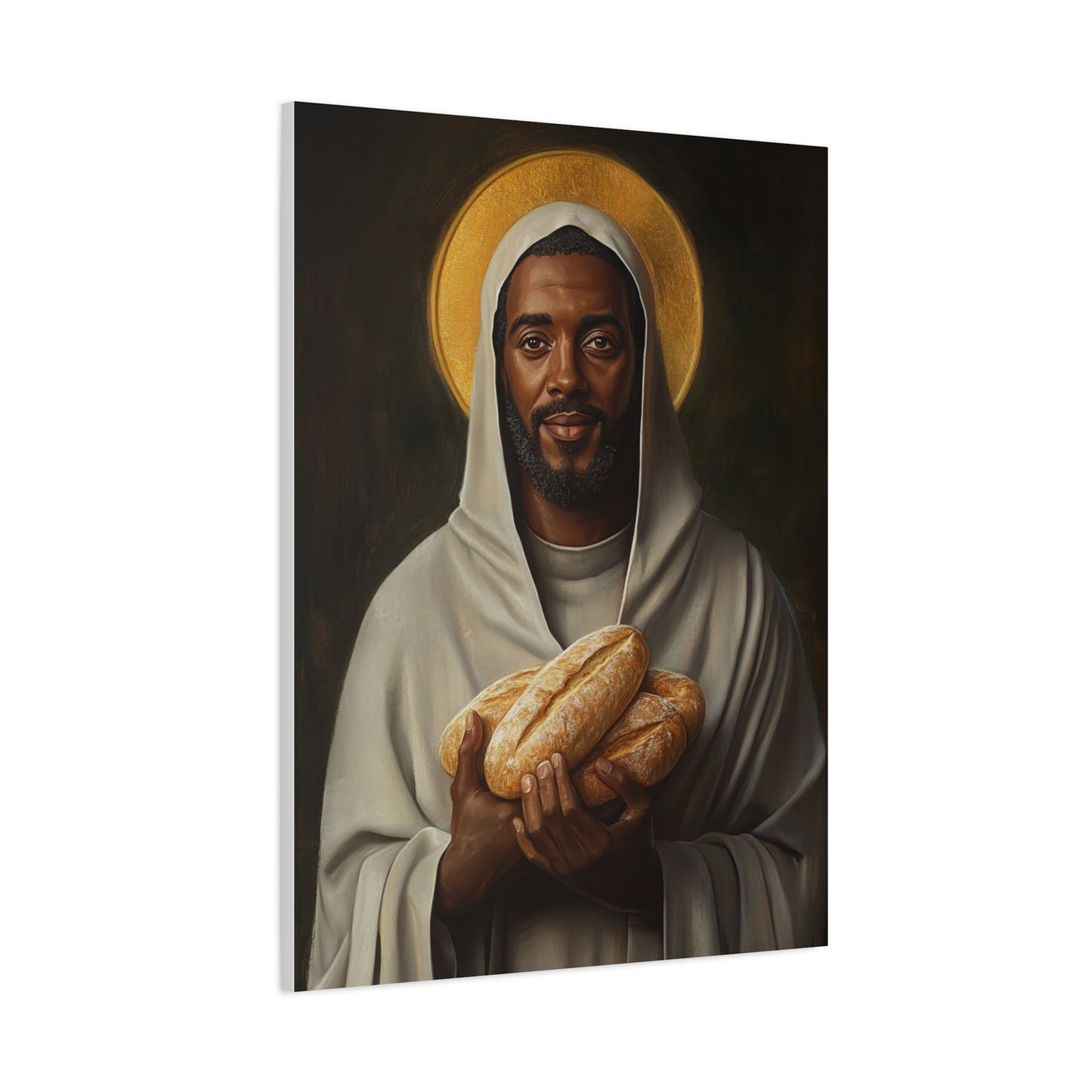 Benedict the Moor Canvas Print, Catholic Decor Wall, Gift Religious Christian