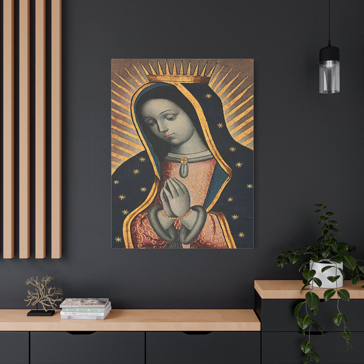 Virgin Of Guadalupe Catholic HQ Print on Canvas Ready To Hang - Virgin Mary Canvas
