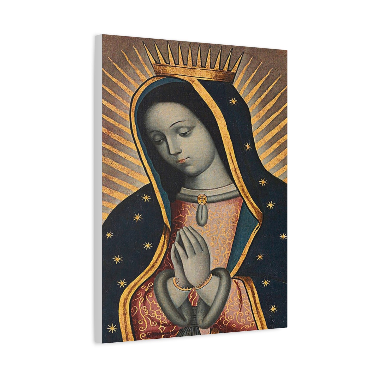 Virgin Of Guadalupe Catholic HQ Print on Canvas Ready To Hang - Virgin Mary Canvas