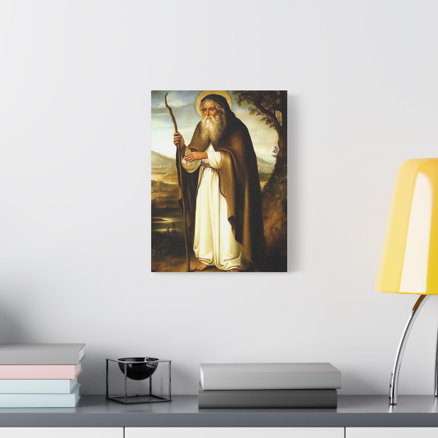 St. Anthony of the Desert Canvas Print, Catholic Decor Wall, Gift Religious Christian