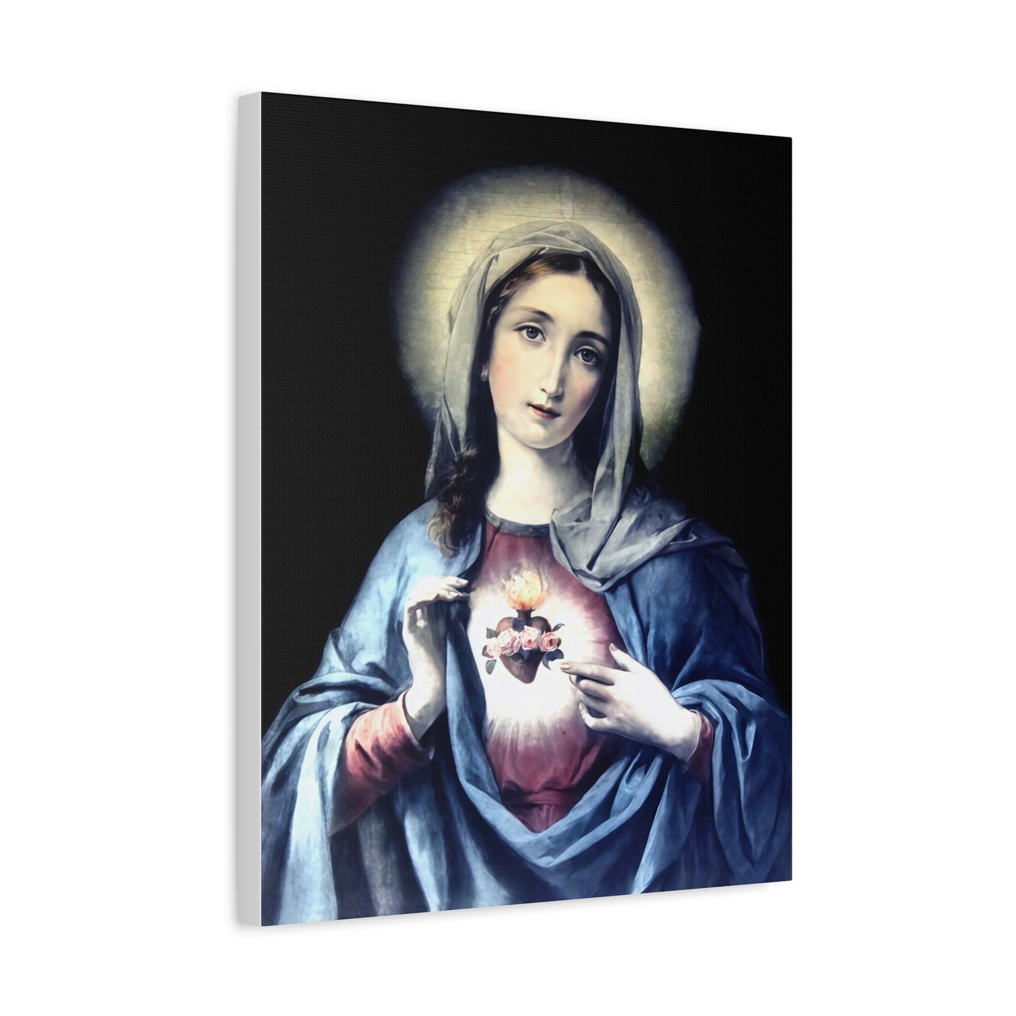 Ready to Hang - Immaculate Heart Virgin Mary Catholic Canvas Wall Art, Christian Decor
