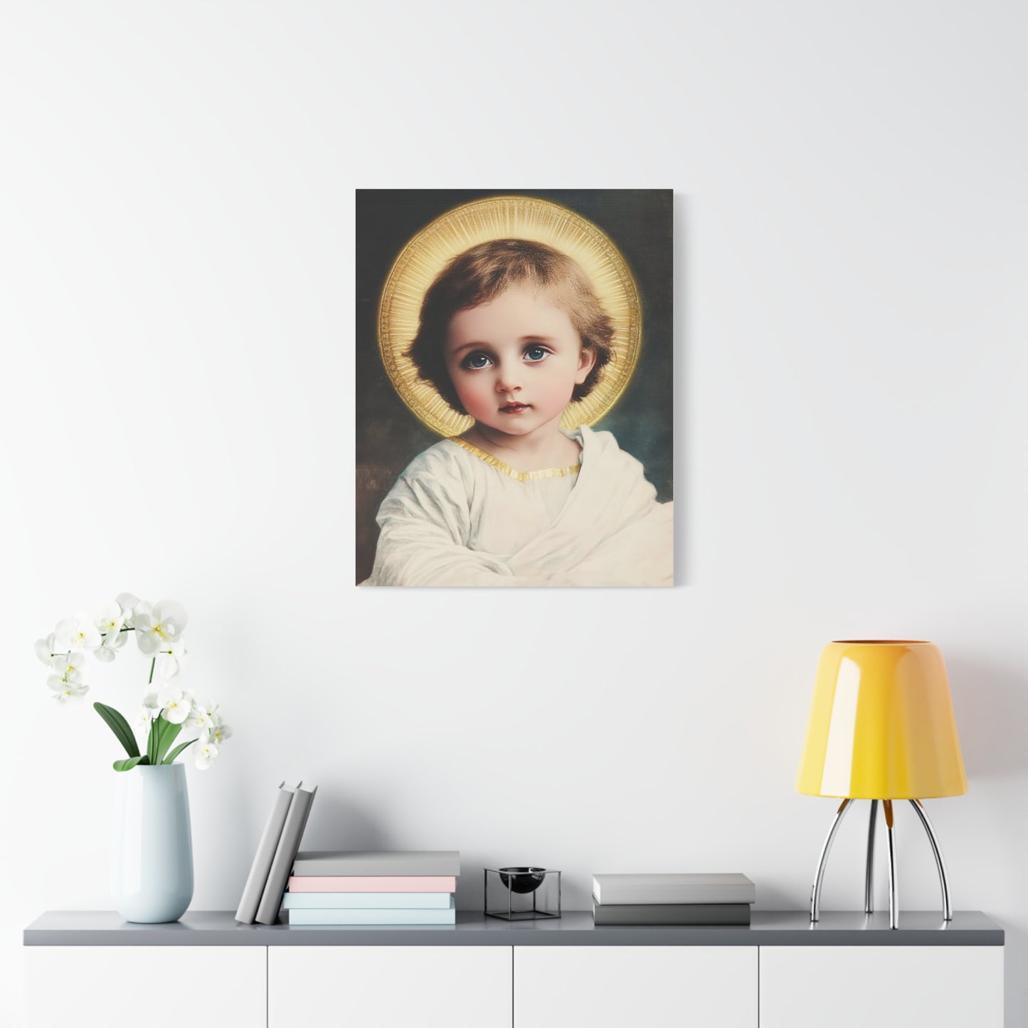 Jesus Child Catholic Canvas Wall Art, Christian Decor