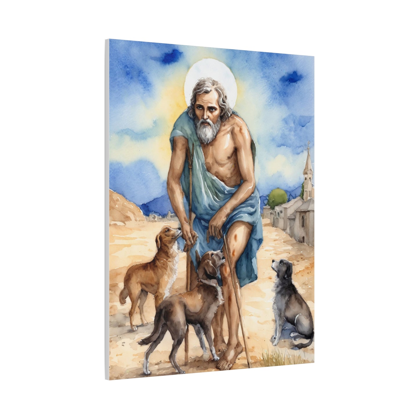 St. Lazarus of Bethany Catholic Canvas Wall Art, Christian Decor
