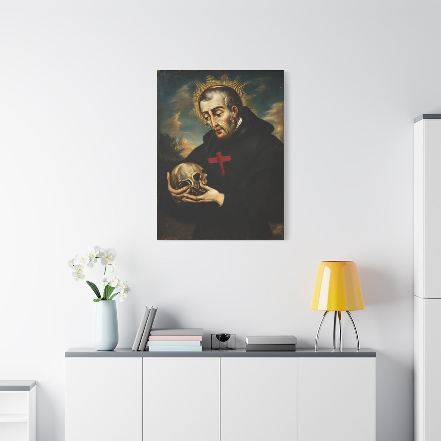 St. Camillus de Lellis Catholic Canvas Wall Art, Christian Decor