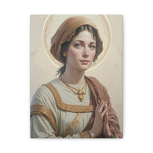 St. Flavia Domitilla Catholic Canvas Wall Art, Christian Decor
