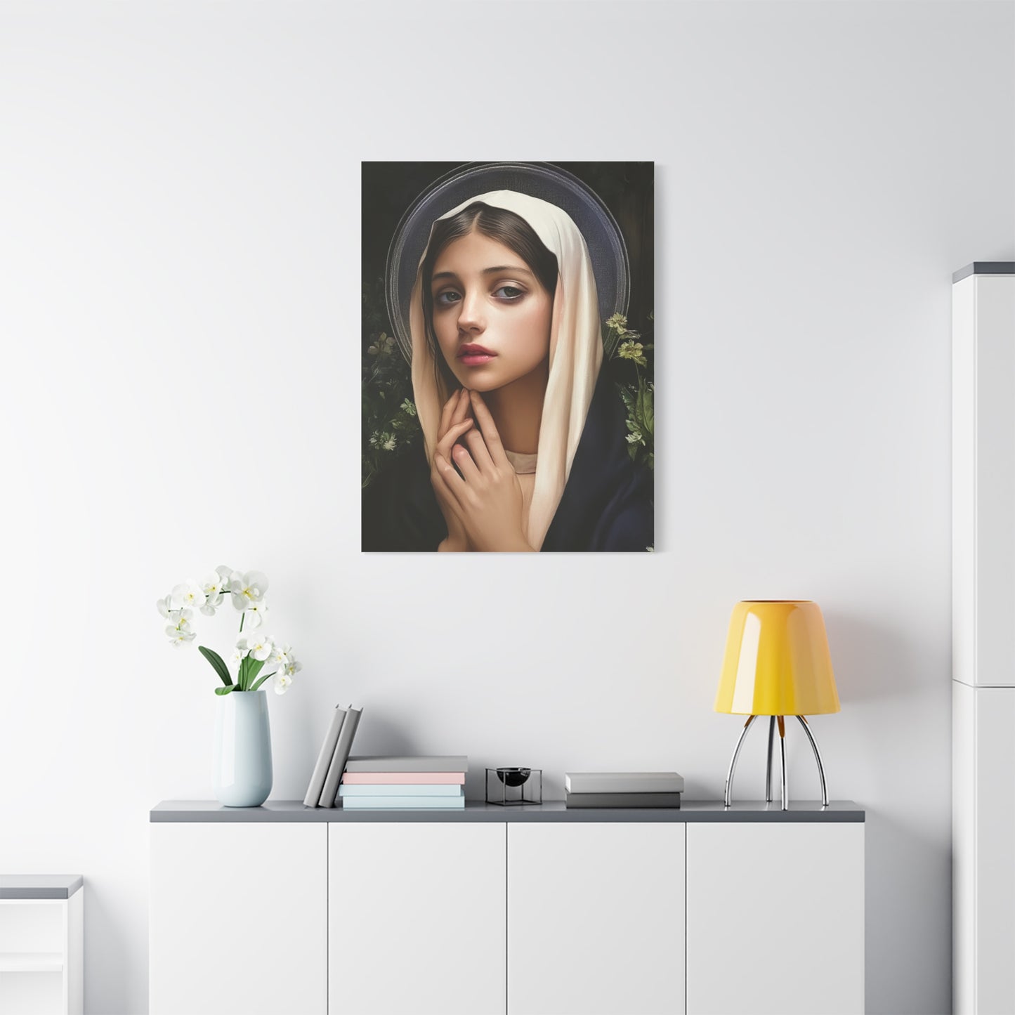 St. Elizabeth of Hungary Catholic Canvas Wall Art, Christian Decor