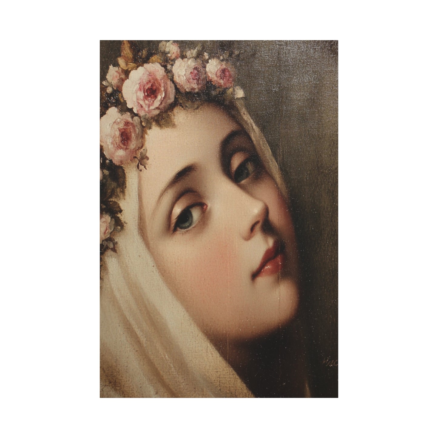 Ready To Hang - St. Rose of Lima Close Up Image Catholic Canvas Wall Art, Christian Decor