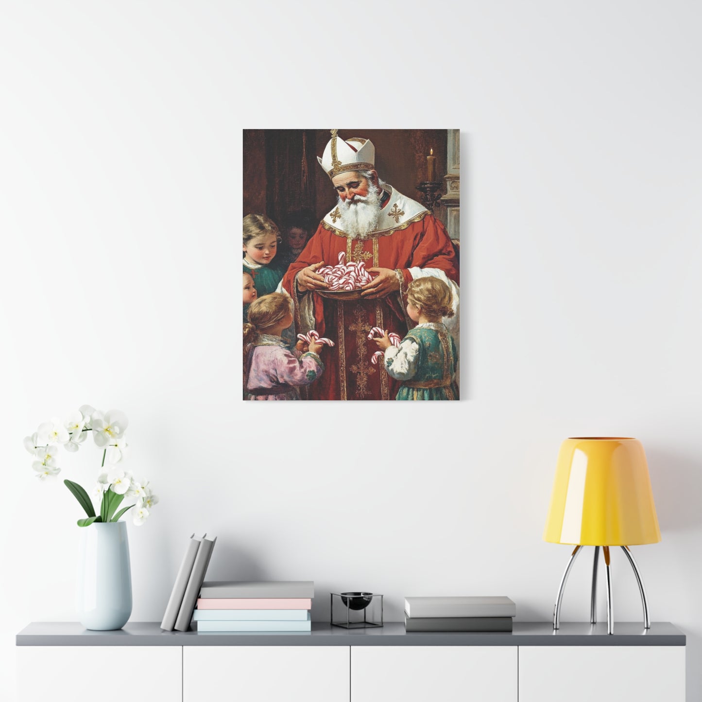 St. Nicholas of Bari - St. Nicholas of Myra Canvas Wall Art, Christian Decor