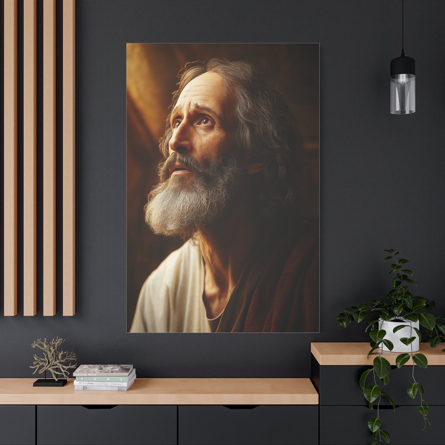 St. Matthew Apostle and Evangelist Catholic Canvas Wall Art, Christian Decor