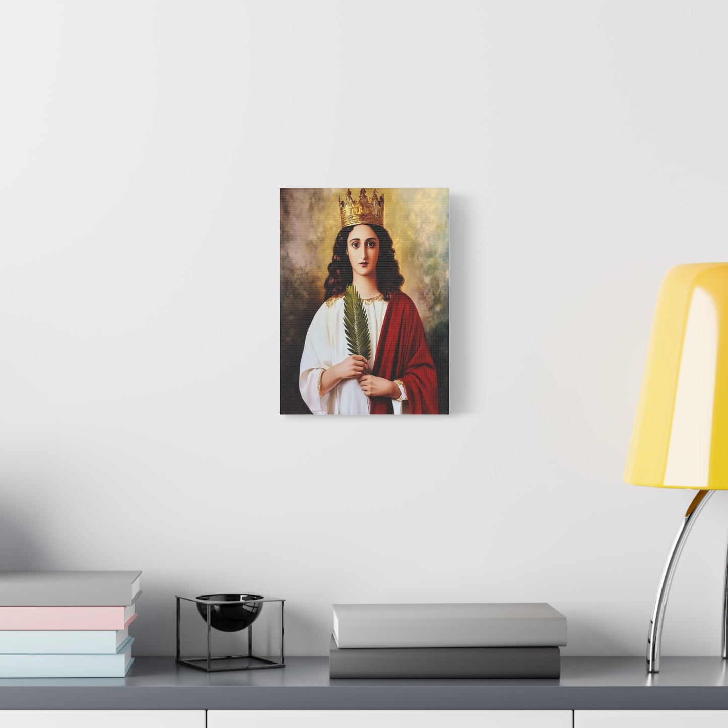 St Barbara Canvas Print, Catholic Decor Wall, Gift Religious Christian