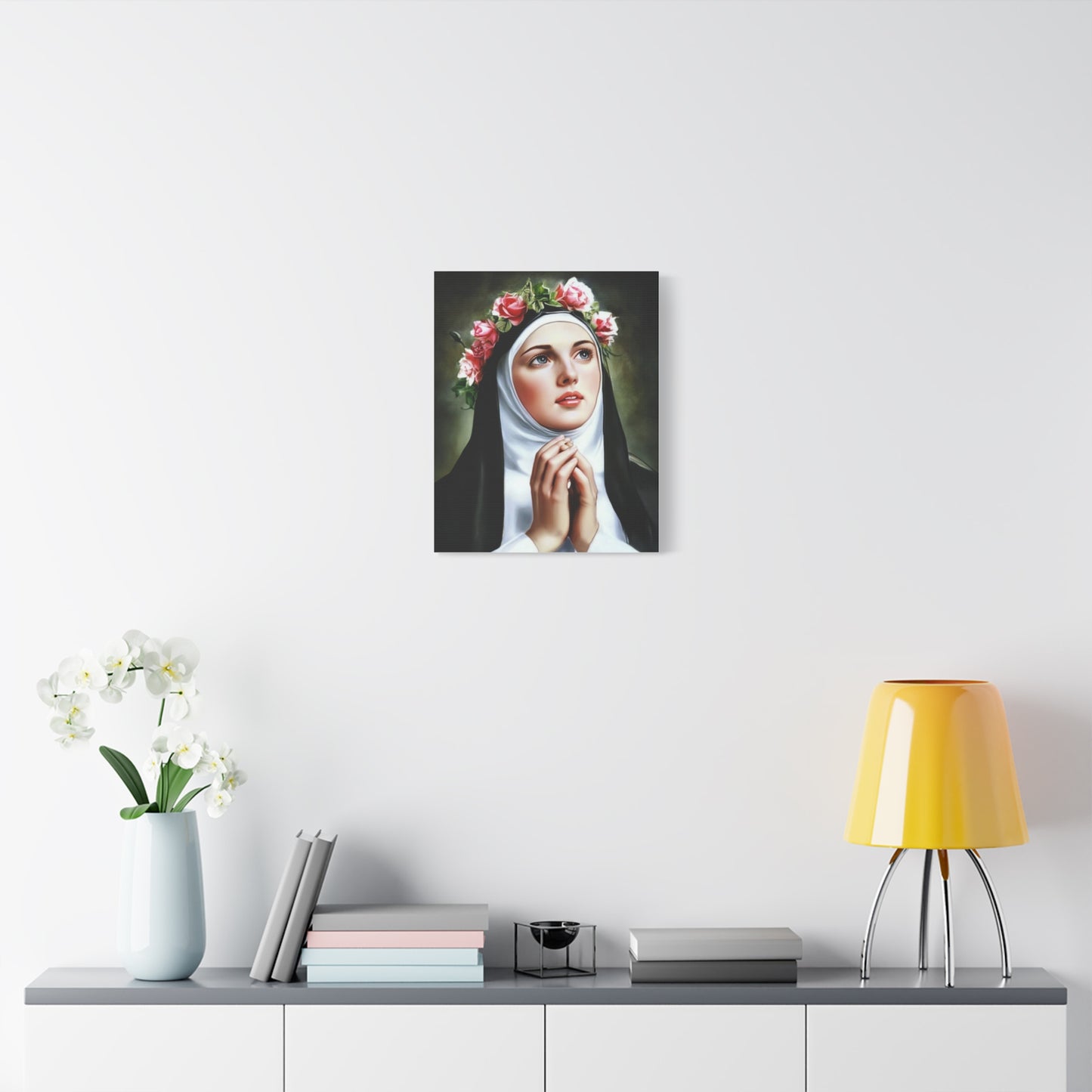 Ready To Hang - St. Rose of Lima Catholic Canvas Wall Art, Christian Decor