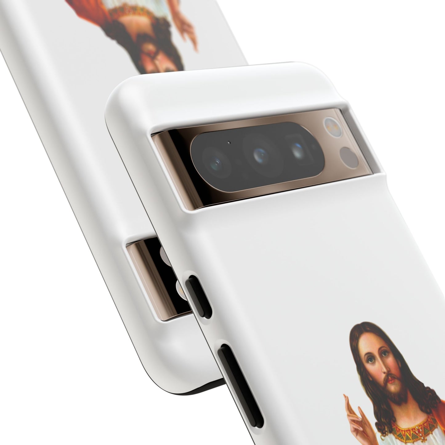 Artistic Phone Case Featuring Jesus, Tough Phone Case, Christian Gift, Religious Phone Cover, Inspirational Phone Accessory, Unique Jesus