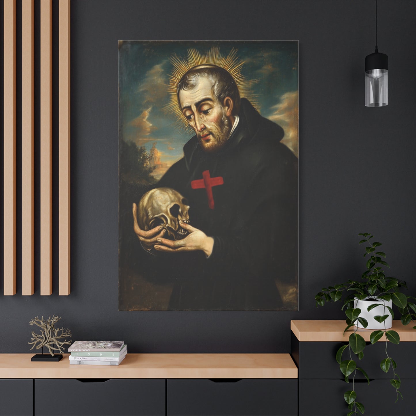 St. Camillus de Lellis Catholic Canvas Wall Art, Christian Decor