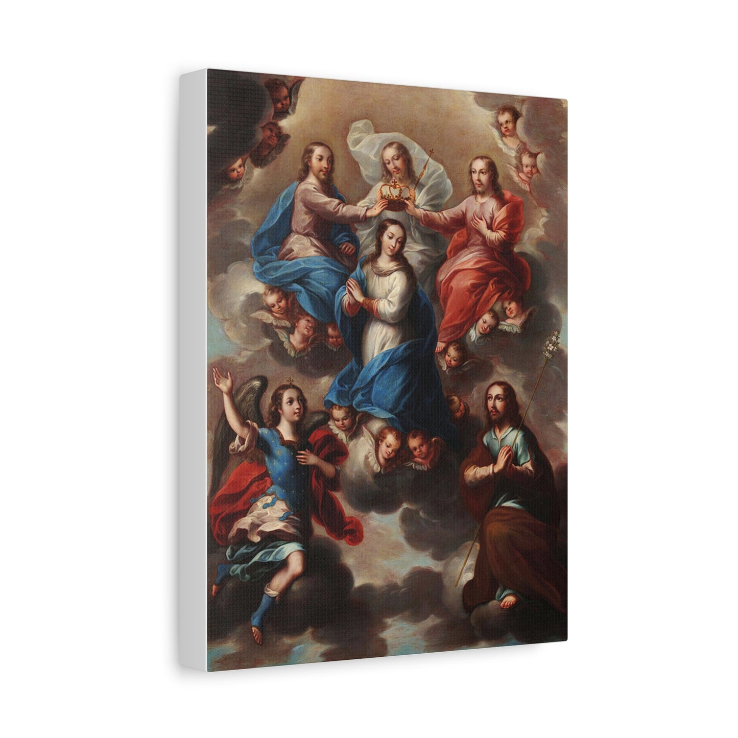 The Crowning of the Virgin Catholic HQ Print on Canvas Ready To Hang - Virgin Mary Canvas