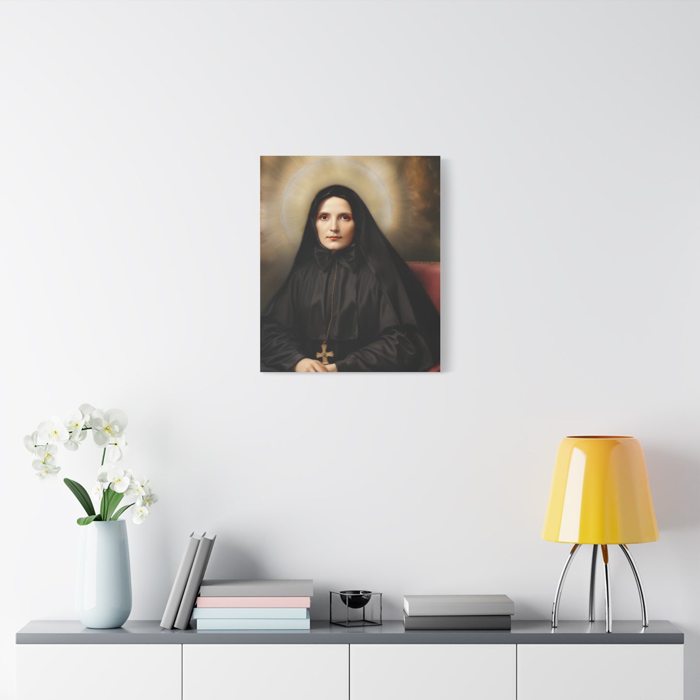 St. Frances Xavier Cabrini Catholic Canvas Wall Art, Christian Decor