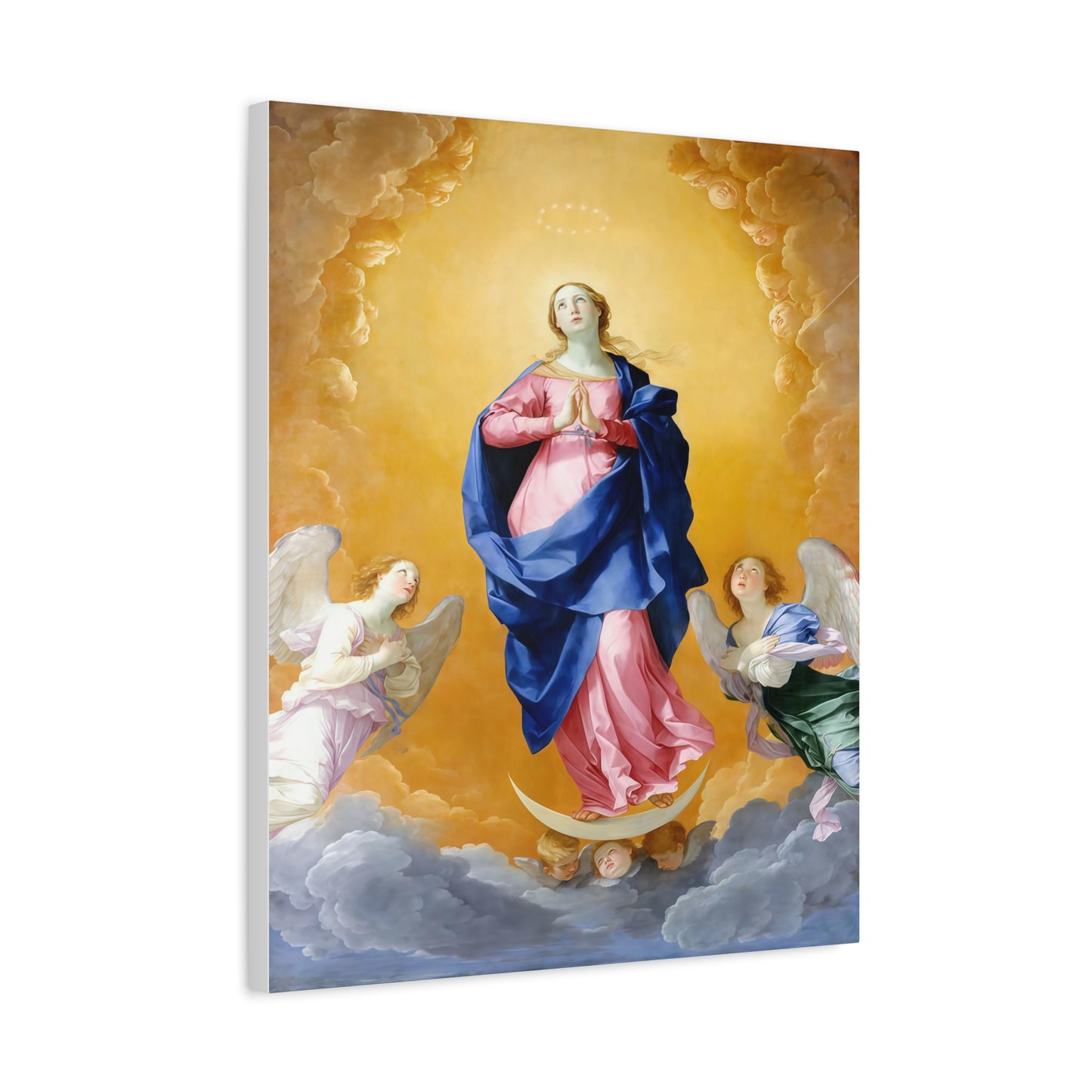 Ready To Hang - Mother Mary Immaculate Conception Our Lady Catholic Canvas Wall Art, Christian Decor