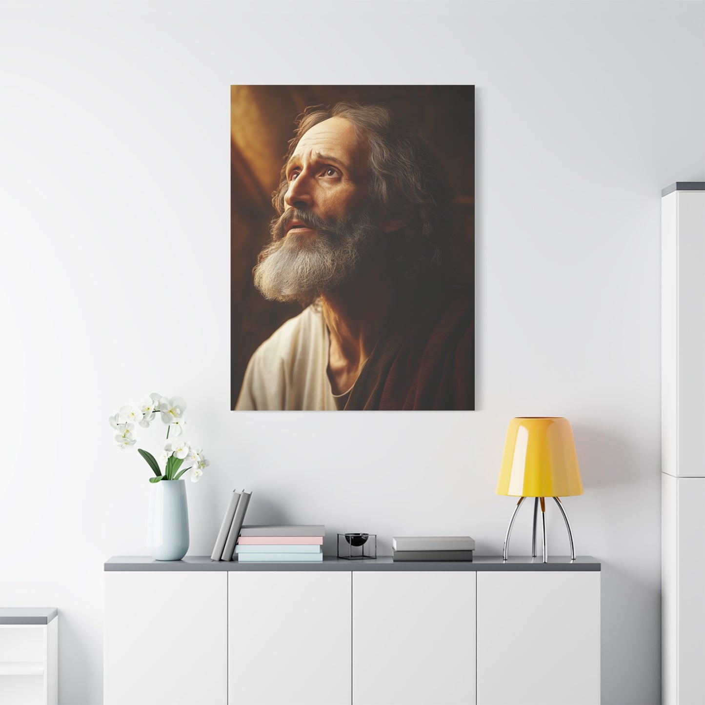 St. Matthew Apostle and Evangelist Catholic Canvas Wall Art, Christian Decor
