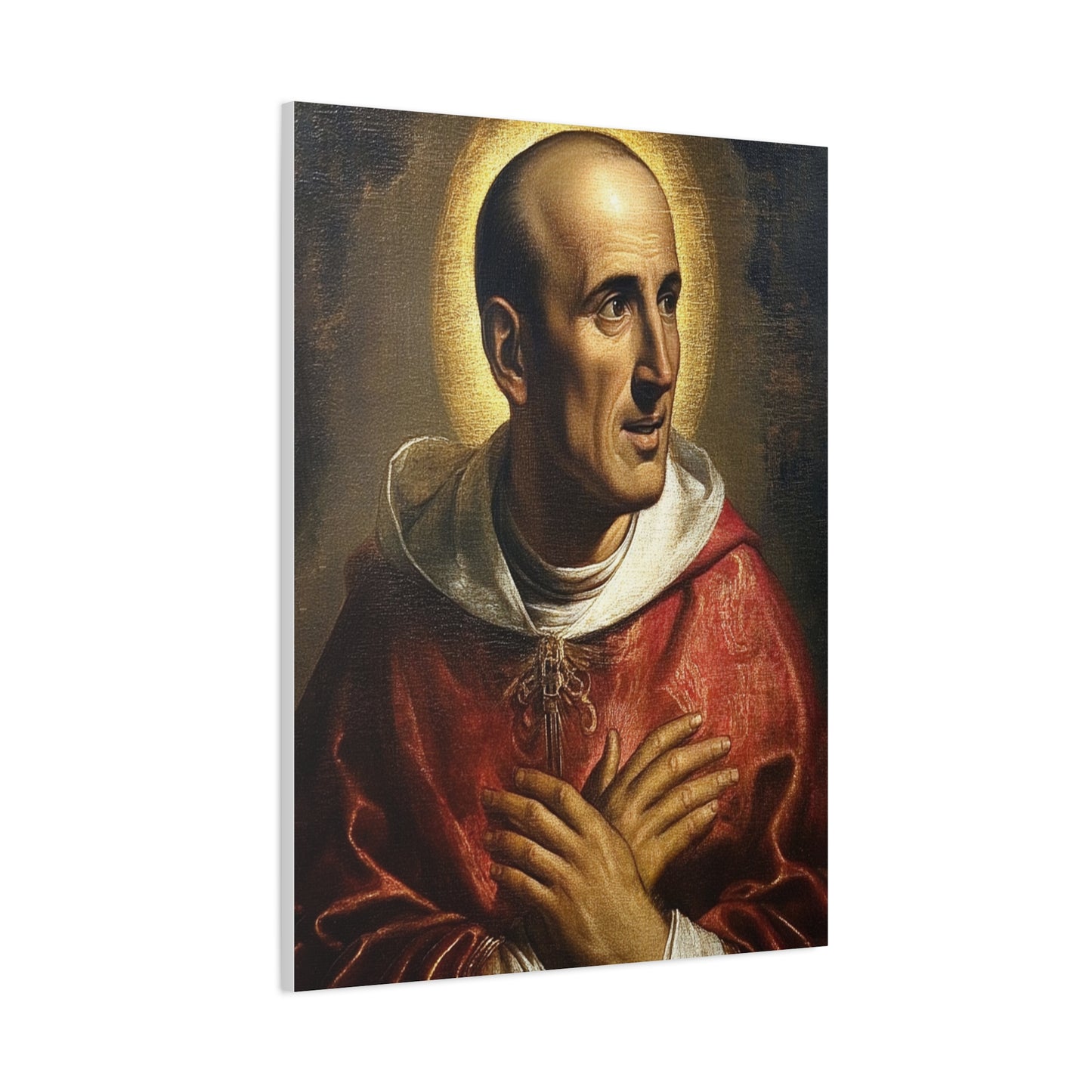 Charles Borromeo Canvas Print, Catholic Decor Wall, Gift Religious Christian