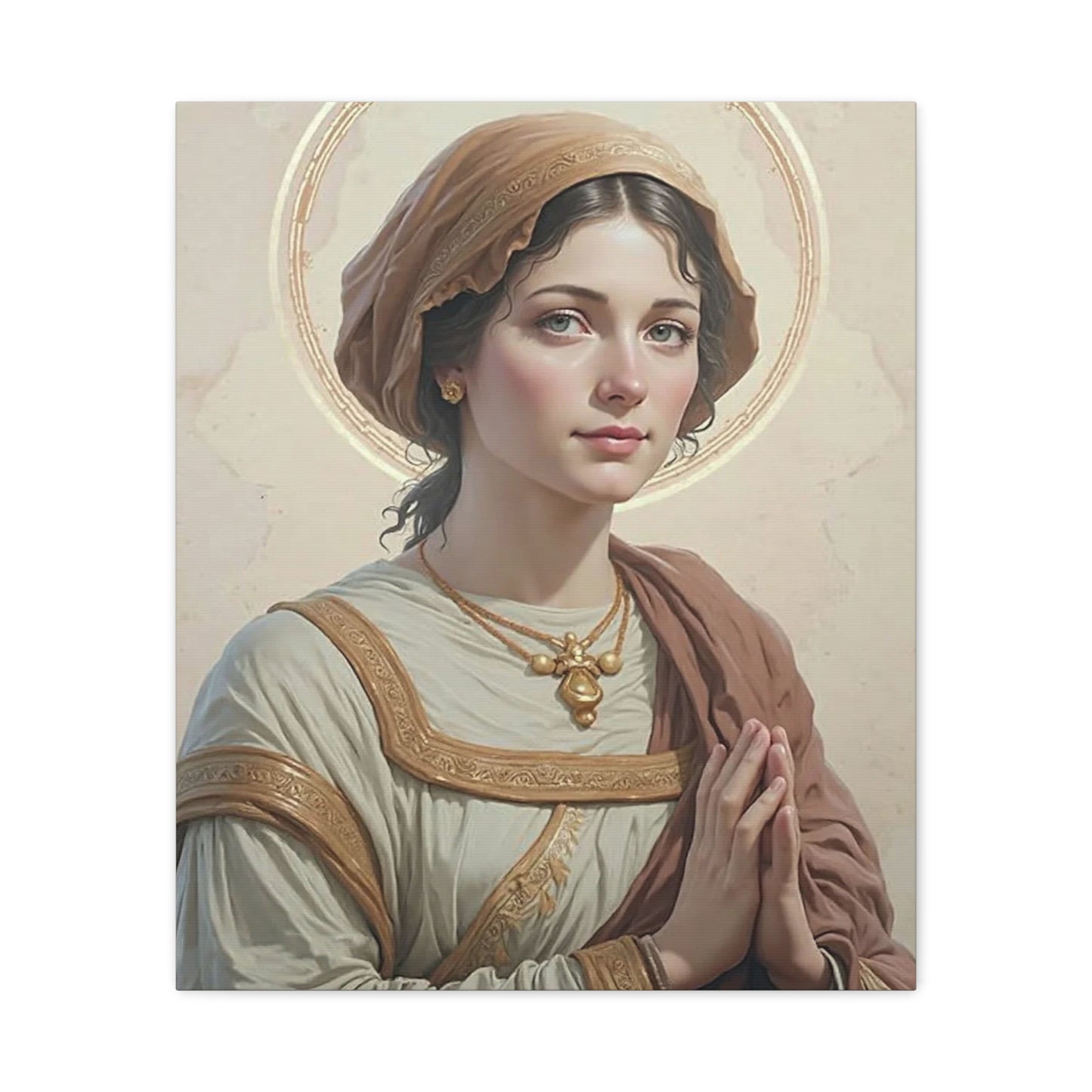 St. Flavia Domitilla Catholic Canvas Wall Art, Christian Decor