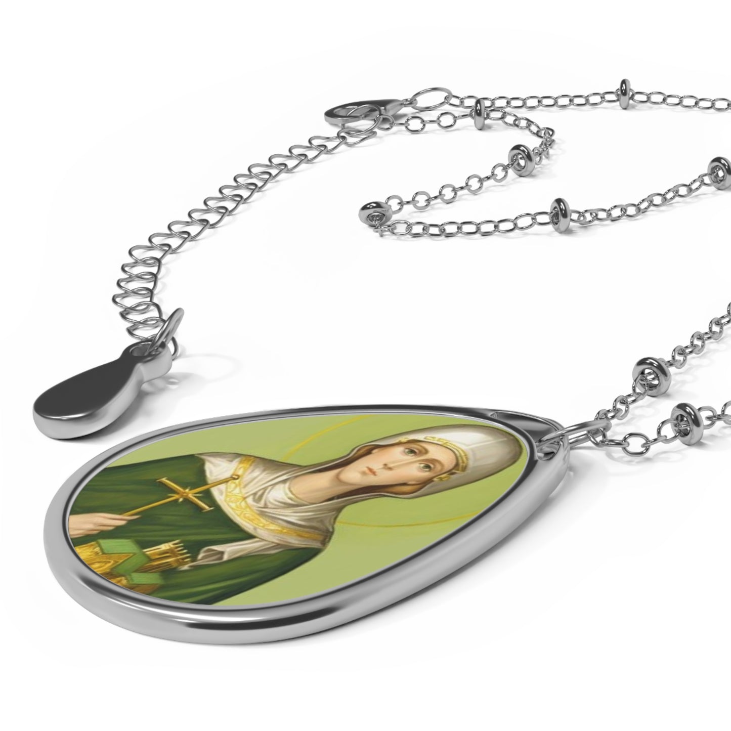 AUDREY AETHELTHRYTH OF ELY Catholic Necklace Drop Pendant