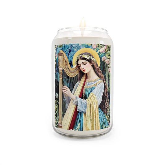 St. Cecilia Catholic Serenity Scented Candle, 13.75oz | Relaxation Gift, Home Decor, Calm Atmosphere, Religious Decor