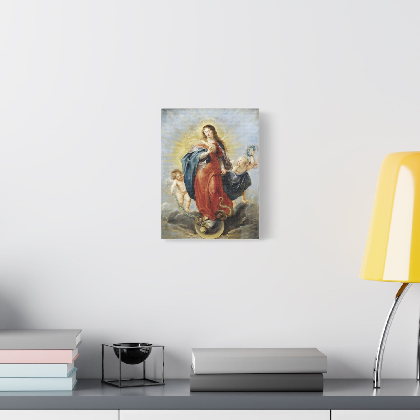 Ready To Hang - Mother Mary Immaculate Conception Catholic Canvas Wall Art, Christian Decor Our Lady