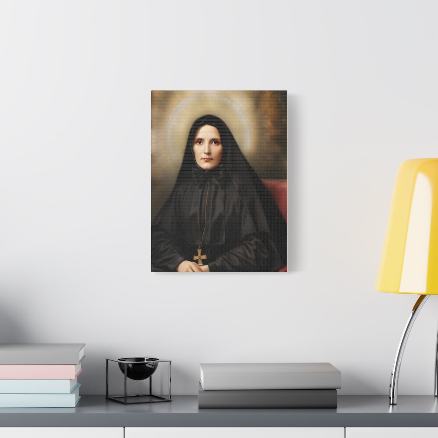 St. Frances Xavier Cabrini Catholic Canvas Wall Art, Christian Decor
