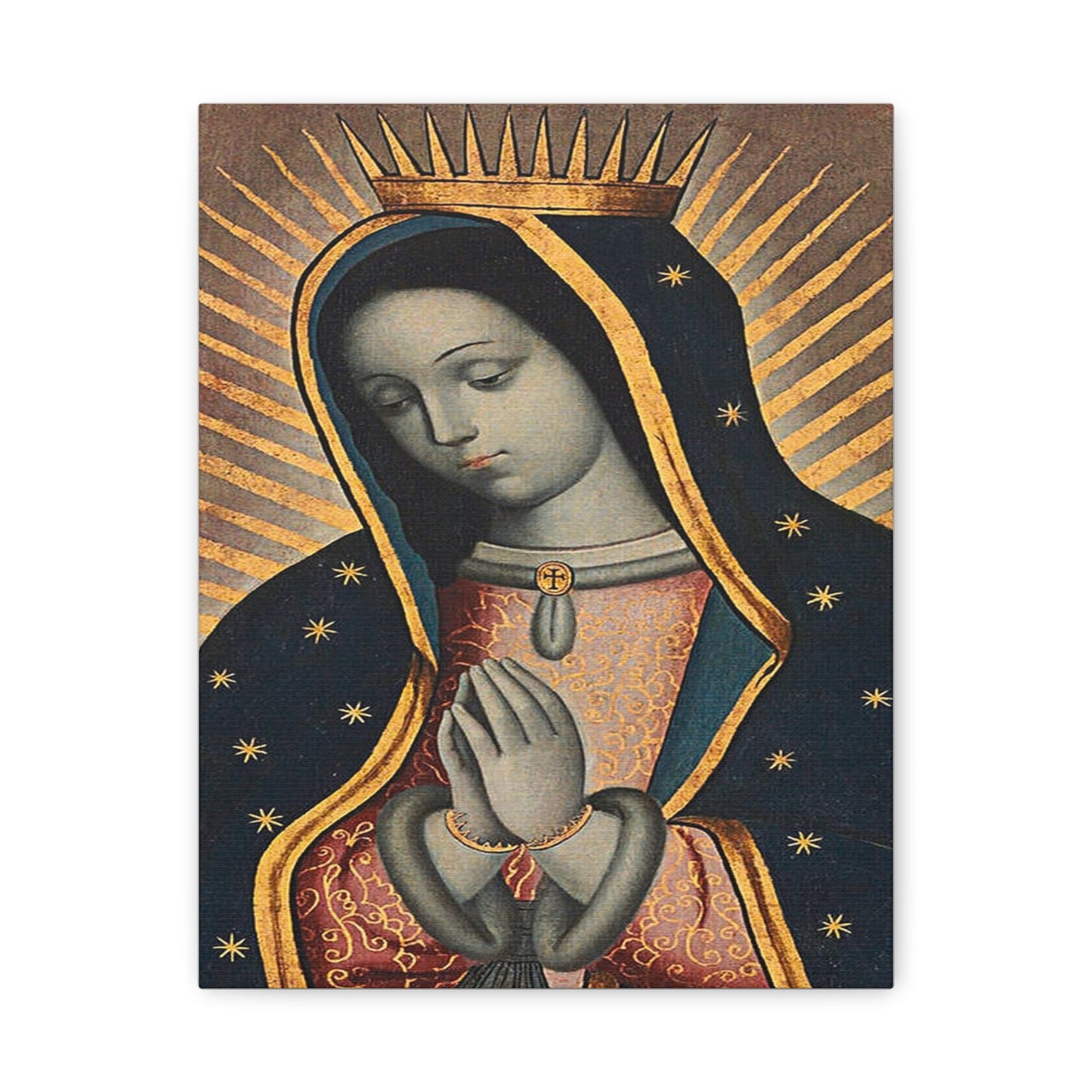 Virgin Of Guadalupe Catholic HQ Print on Canvas Ready To Hang - Virgin Mary Canvas