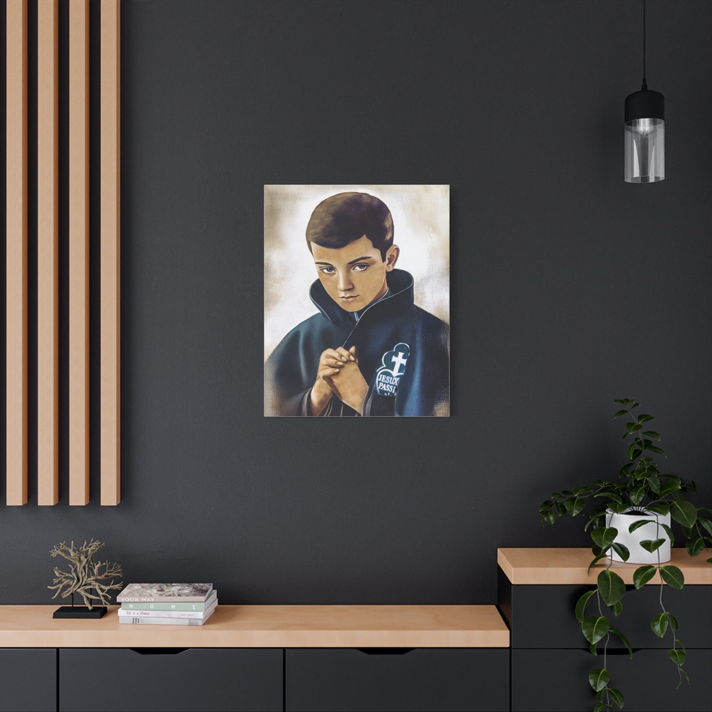 St. Gabriel Our Lady of Sorrows Catholic Canvas Wall Art, Christian Decor