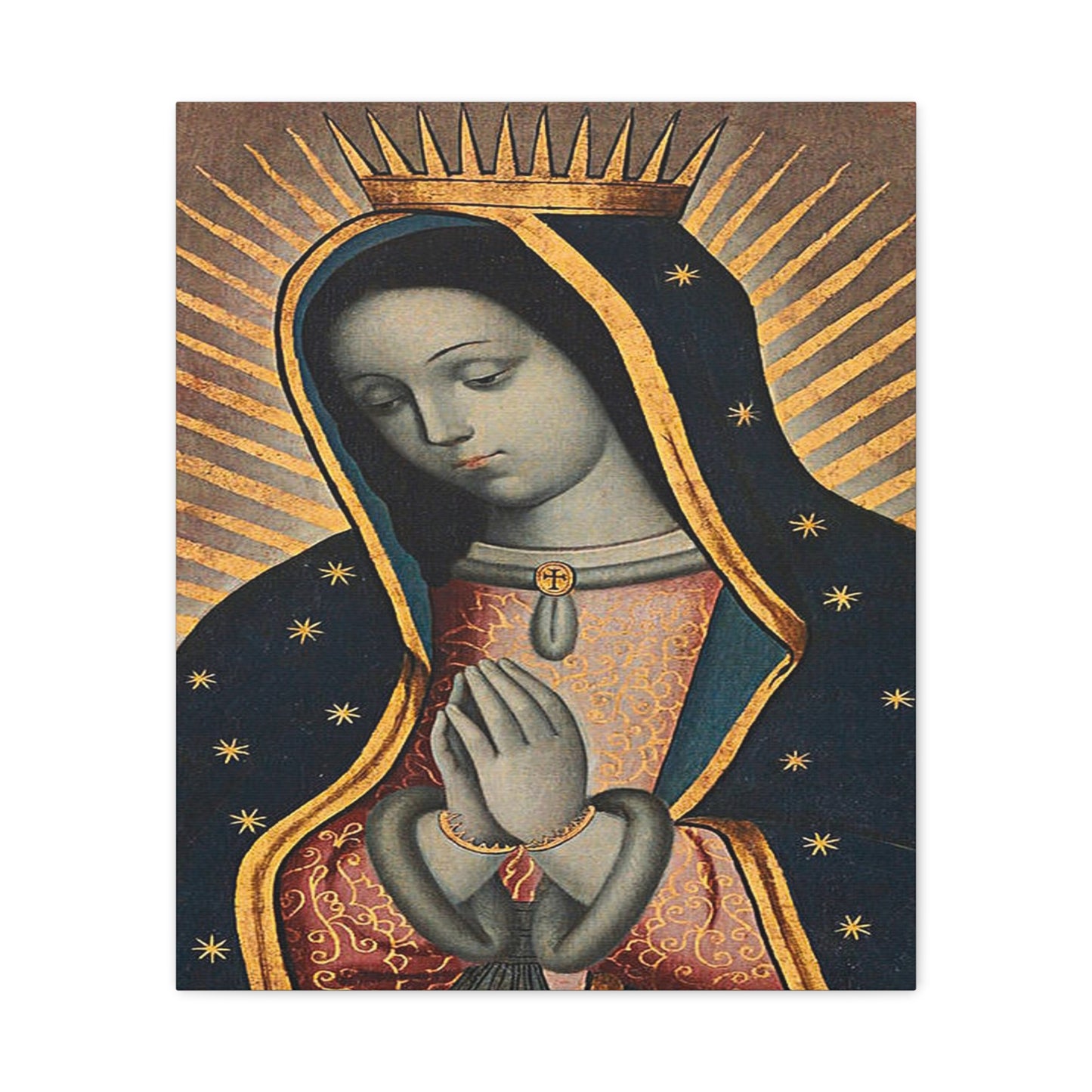 Virgin Of Guadalupe Catholic HQ Print on Canvas Ready To Hang - Virgin Mary Canvas