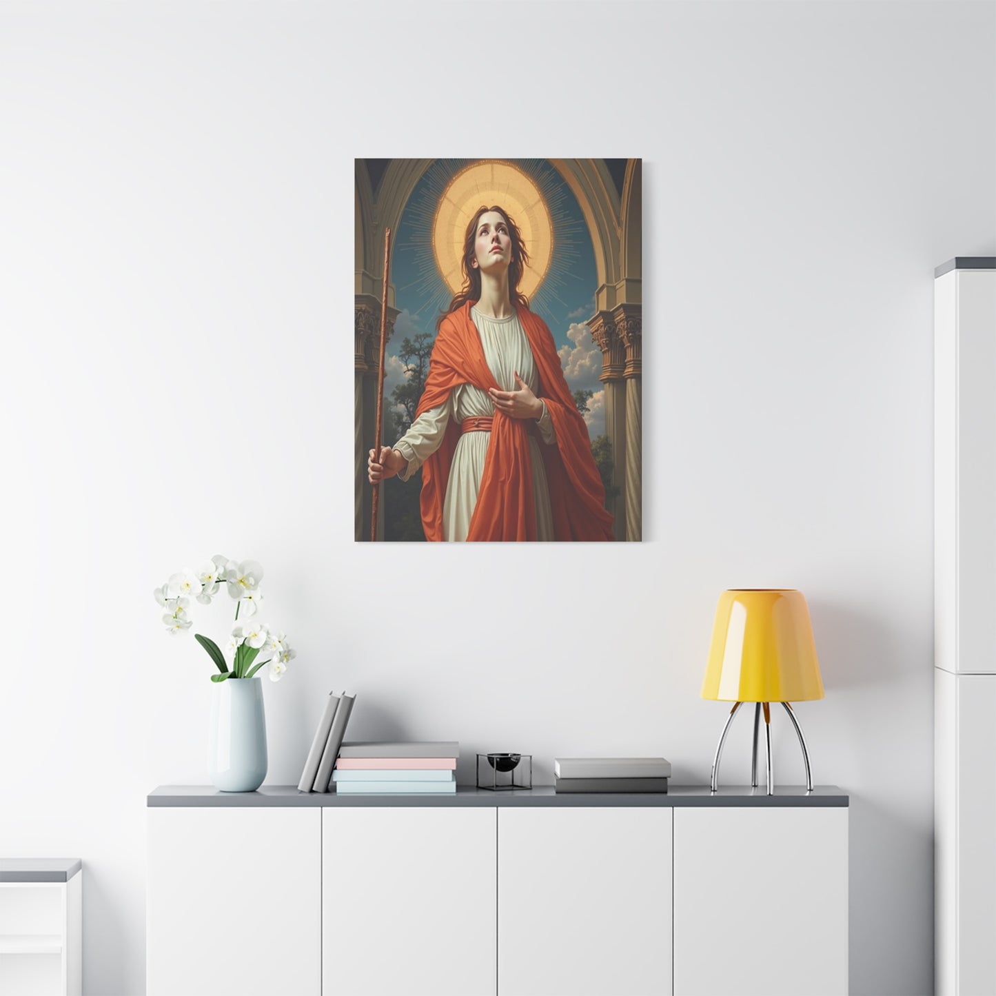 St Bibiana Canvas Print, Catholic Decor Wall, Gift Religious Christian