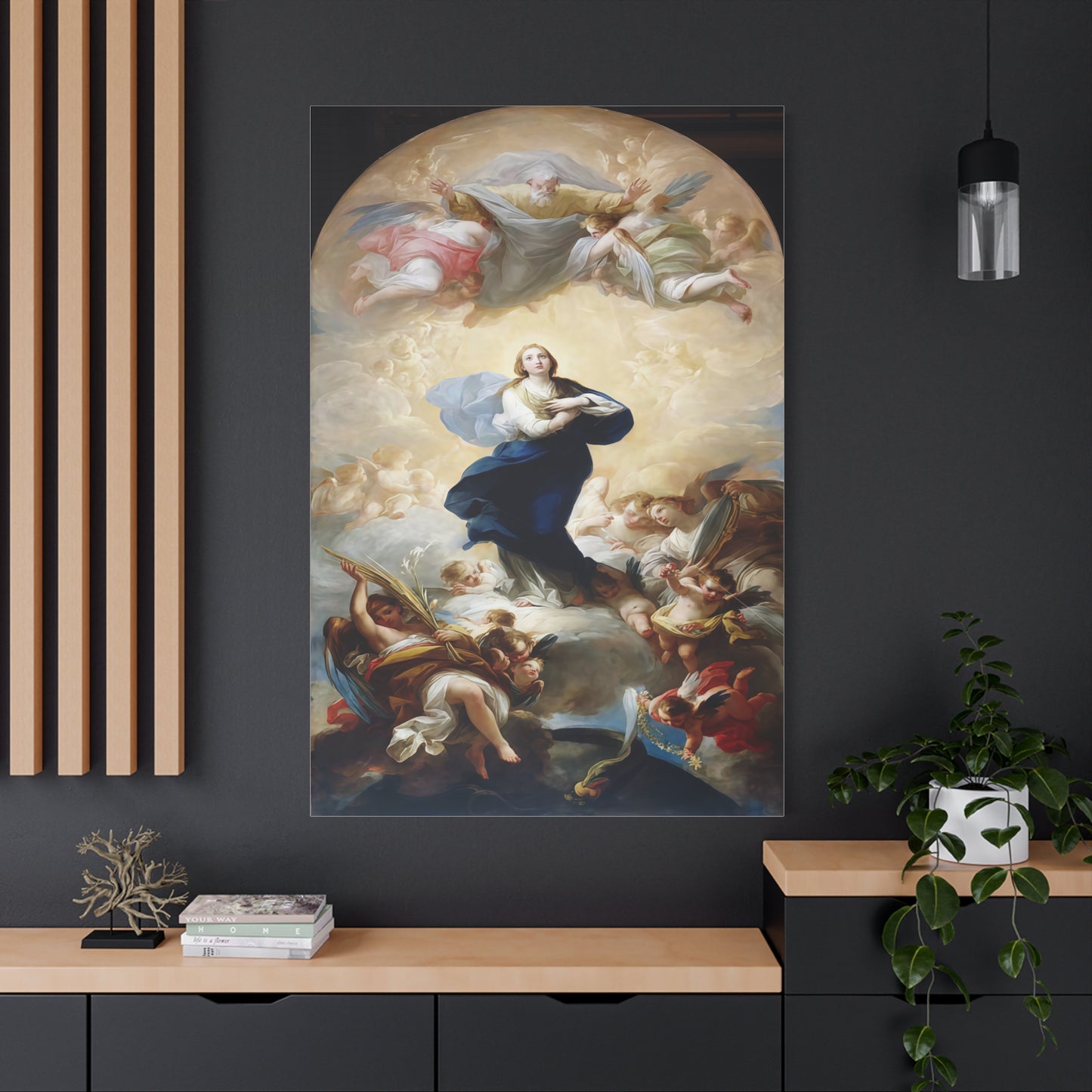 Ready To Hang - Mother Mary Immaculate Conception Catholic Canvas Wall Art