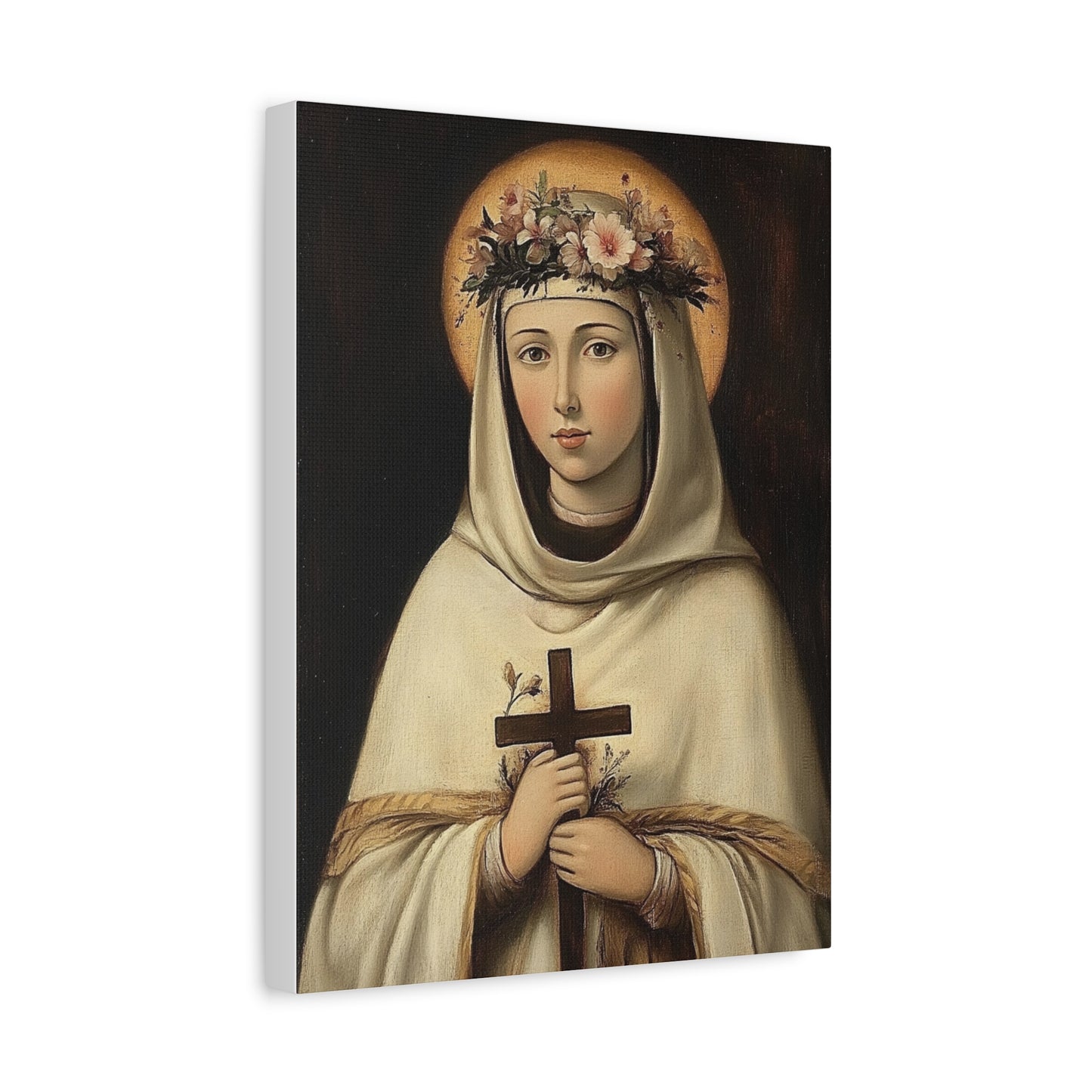 Ready To Hang - St. Rose of Lima Catholic Canvas Wall Art, Christian Decor