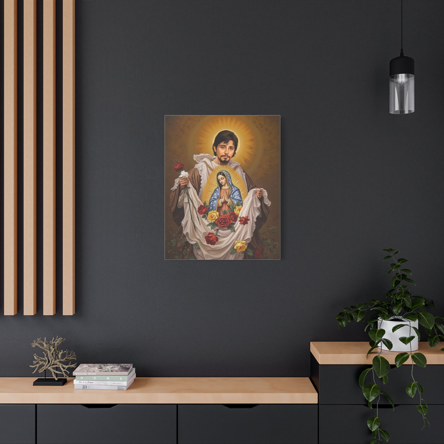 St. Juan Diego Catholic Canvas Wall Art, Christian Decor
