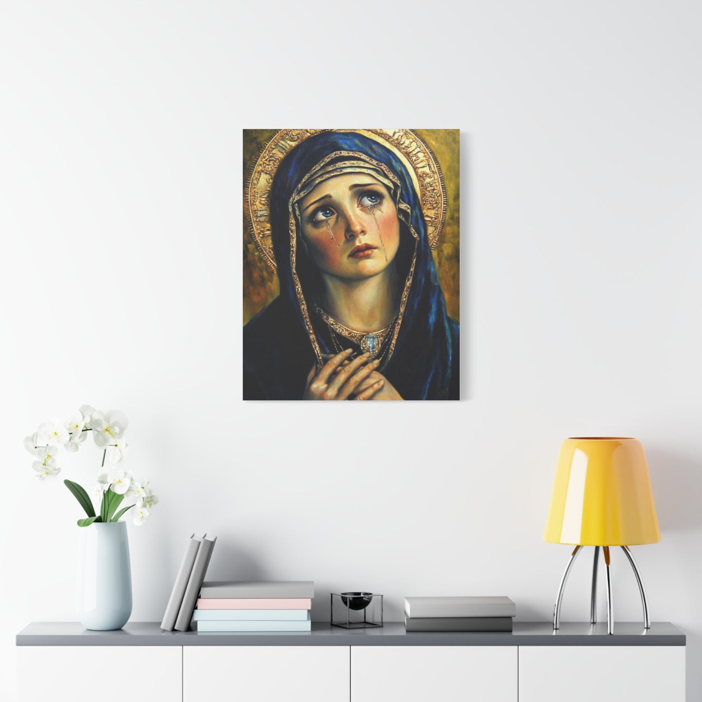 Ready to Hang - Our Lady of Sorrows Catholic Canvas Wall Art, Christian Decor