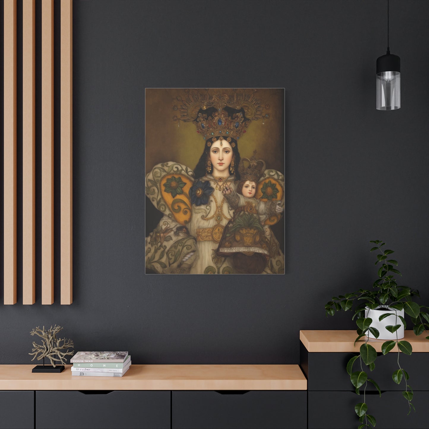 Our Lady Mary Remedies of Odlot Catholic Canvas Wall Art, Christian Decor