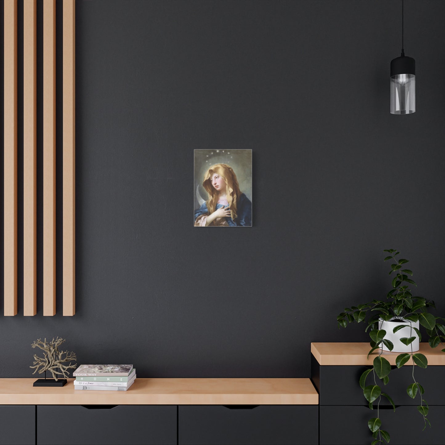 Ready To Hang - Mother Mary Immaculate Conception Art Catholic Canvas Wall Art, Christian Decor