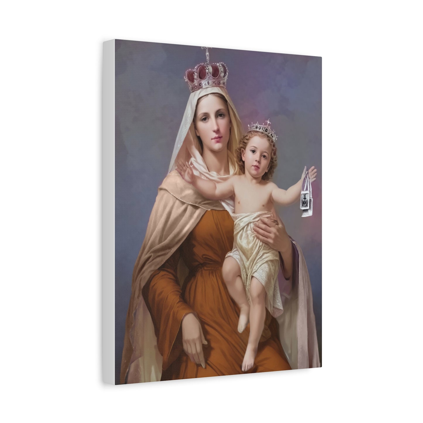 Our Lady of Mount Carmel Catholic Canvas Wall Art, Christian Decor