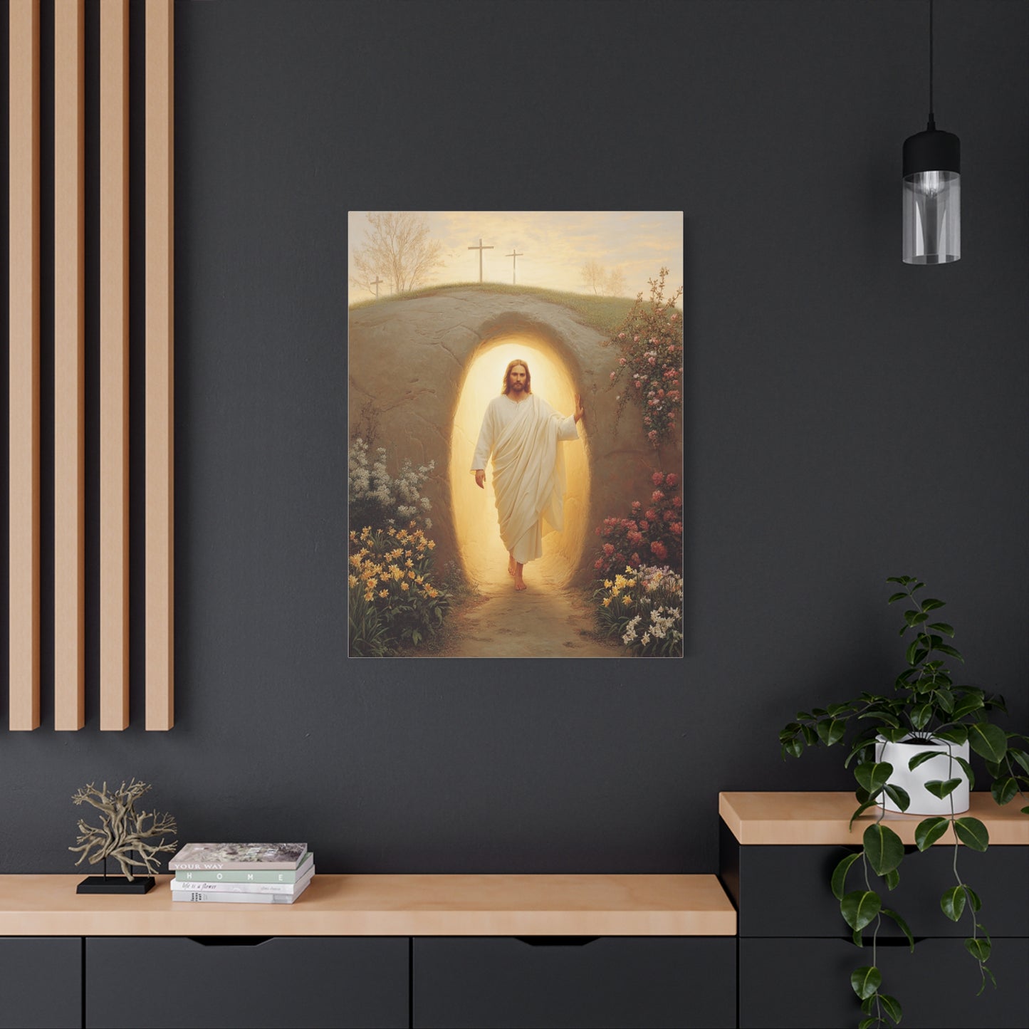 Ready To Hang - Resurrection of Jesus Catholic Canvas Wall Art, Christian Decor