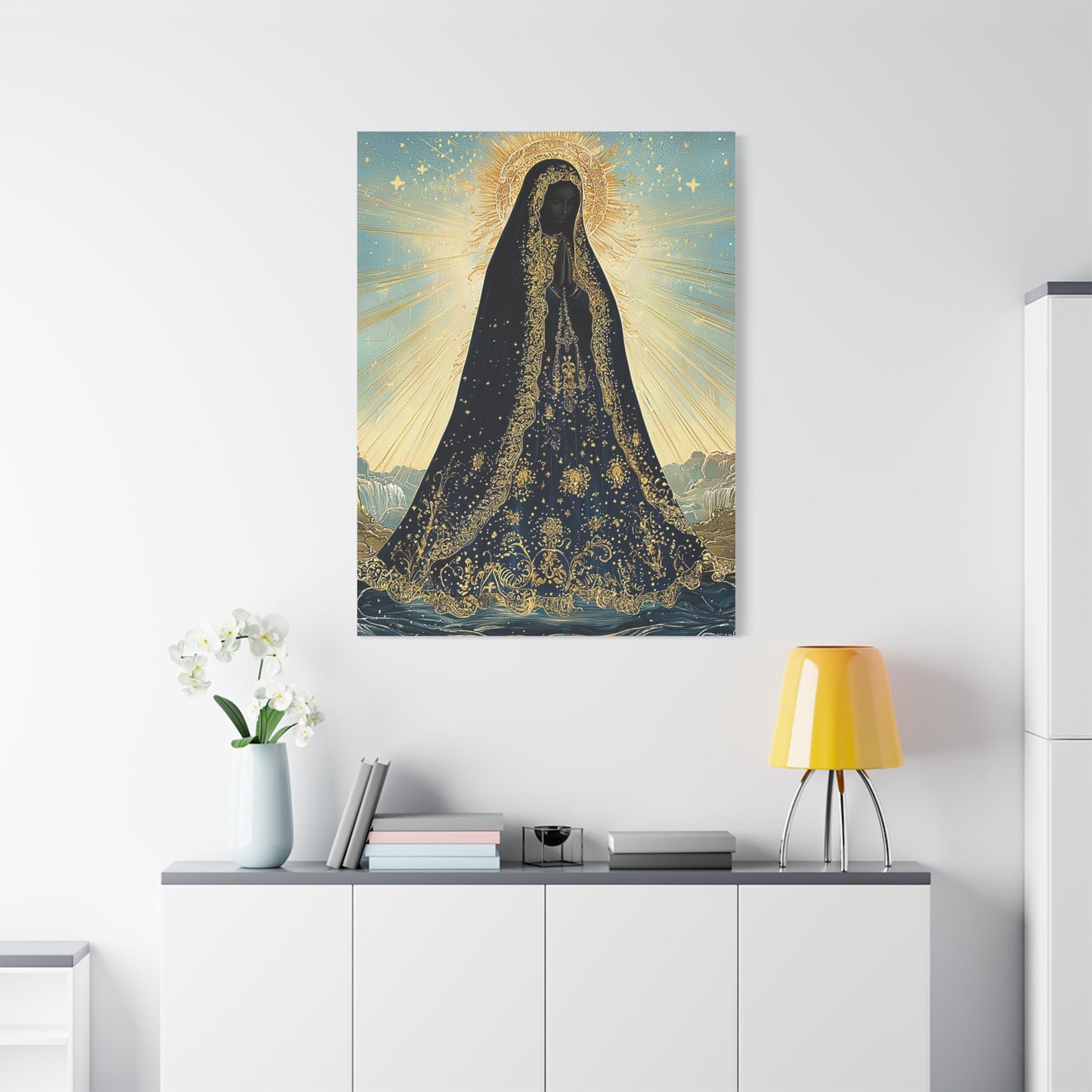 Our Lady Aparecida Canvas Print, Catholic Decor Wall, Gift Religious Christian
