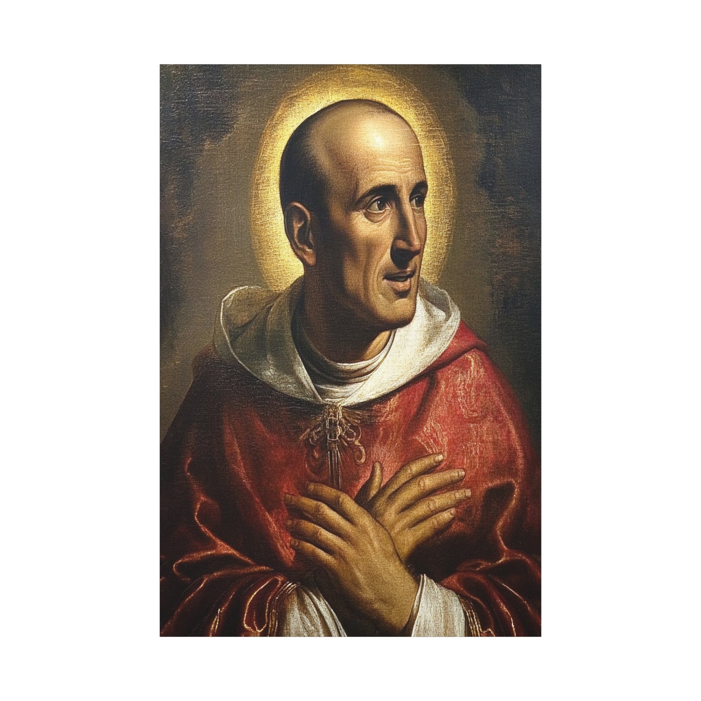 Charles Borromeo Canvas Print, Catholic Decor Wall, Gift Religious Christian